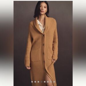 Anthropology Maeve Longline
Women’s Coatigan Sweater  Color Honey Size 2X NWOT